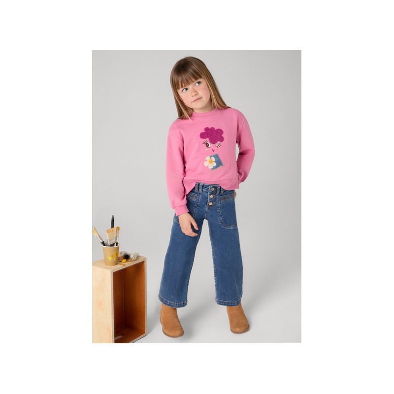Pantalón vaquero acampanado niña mayoral