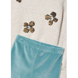 Conjunto legging y sudadera lentejuelas niña mayoral
