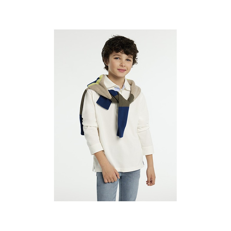 Polo m/l pique detalles chico mayoral