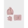 Conjunto gorro bufanda y manoplas bebe niña mayoral