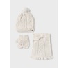 Conjunto gorro bufanda y manoplas bebe niña mayoral