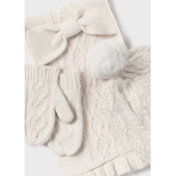 Conjunto gorro bufanda y manoplas bebe niña mayoral