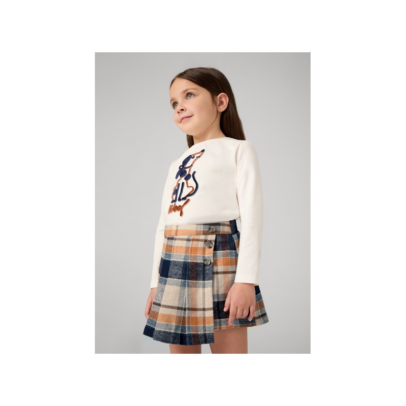 Falda pantalon cuadros niña mayoral