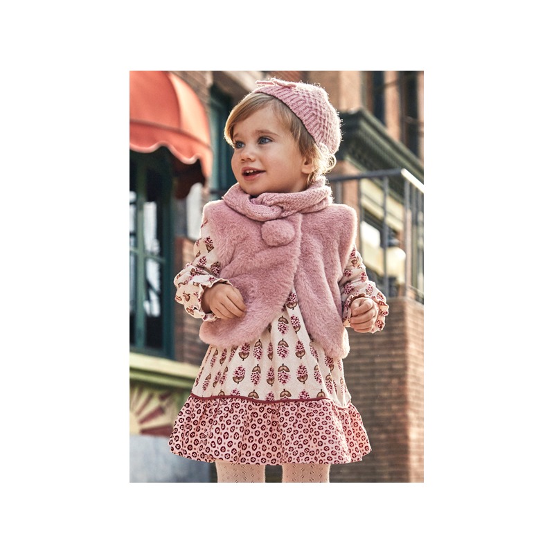 Vestido viella estampado bebe niña mayoral