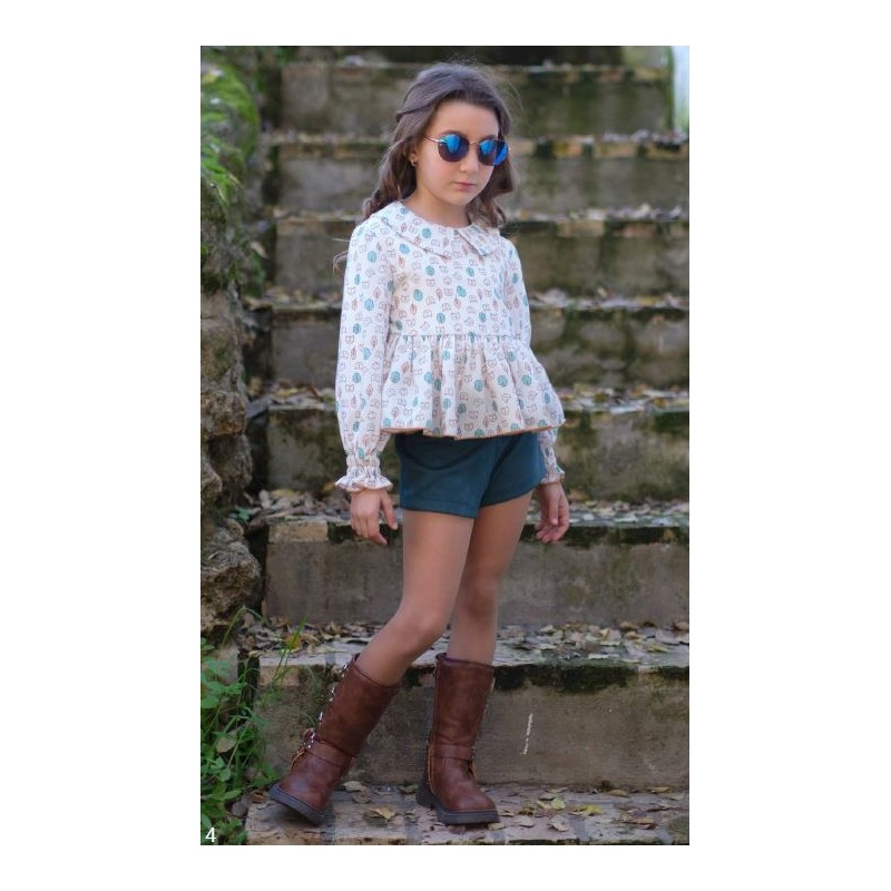 Conjunto short y camisa niña Vera