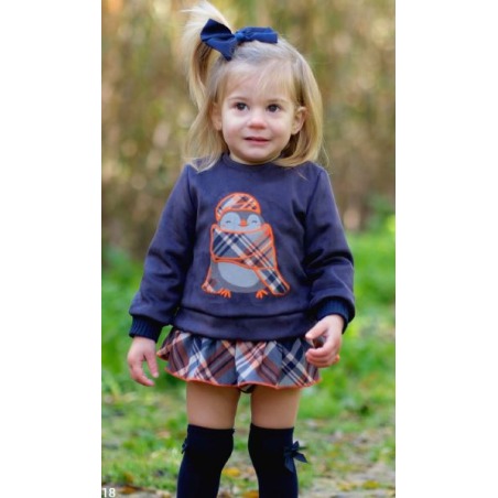 Conjunto ranita bebe niña pingüino Vera