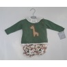 Conjunto 3 piezas bebe niña "Familia Jirafa" Yoedu