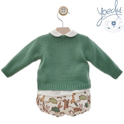 Conjunto 3 piezas bebe niño "Familia Jirafa" Yoedu