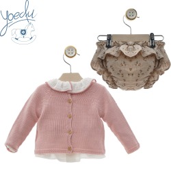Conjunto 3 piezas bebe niña "Gorrito" Yoedu