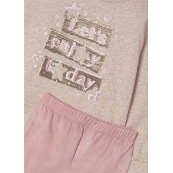 Conjunto legging antelina y sudadera niña mayoral
