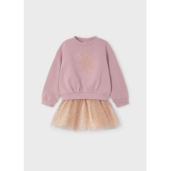 Conjunto falda tul y sudadera niña mayoral