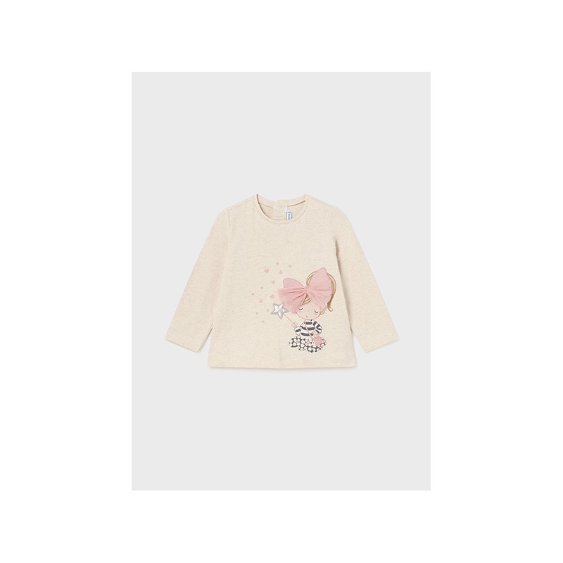 Camiseta aplique bebé niña mayoral