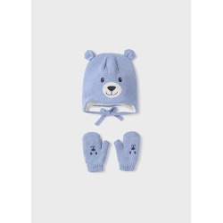Conjunto gorro y manoplas oso bebé mayoral