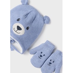 Conjunto gorro y manoplas oso bebé mayoral