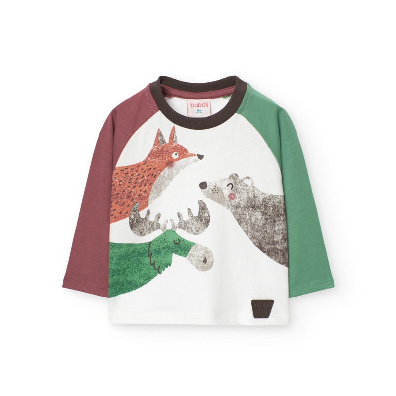 Camiseta estampada con animales niño Boboli