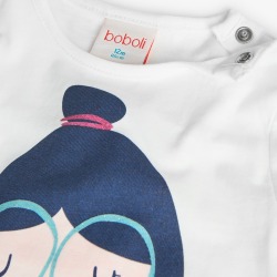 Camiseta algodón básica niña Boboli