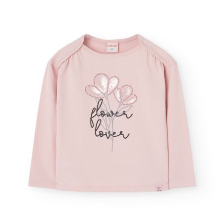 Camiseta de punto flores niña boboli