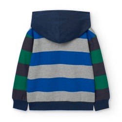 Sudadera capucha rayas niño Boboli