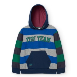 Sudadera capucha rayas niño Boboli