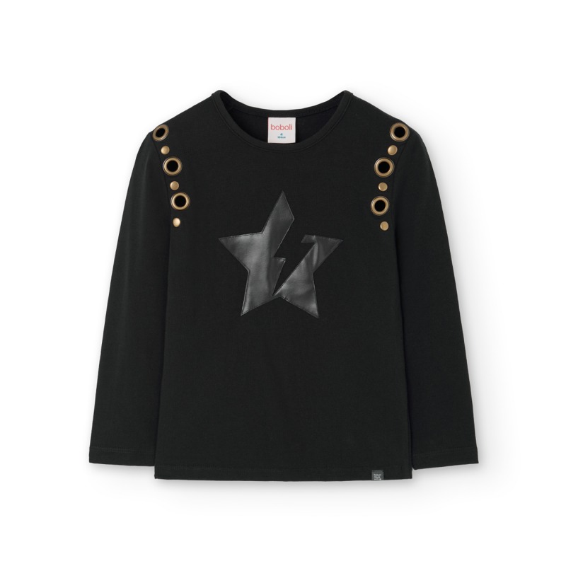 Camiseta estrella y apliques de niña Boboli