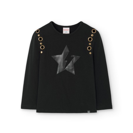 Camiseta estrella y apliques de niña Boboli