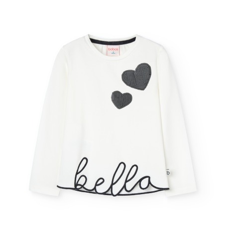 Camiseta detalle corazones niña Boboli