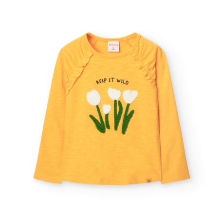 Camiseta detalle flores niña Boboli