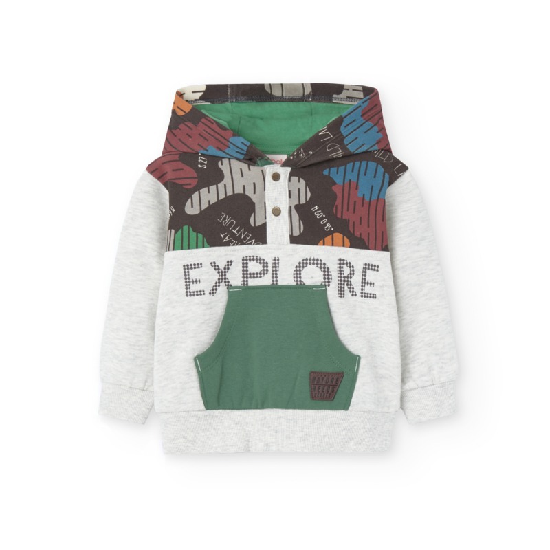 Sudadera capucha y bolsillo niño Boboli