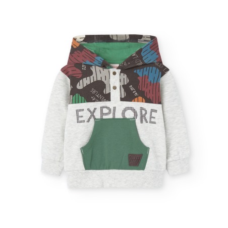 Sudadera capucha y bolsillo niño Boboli