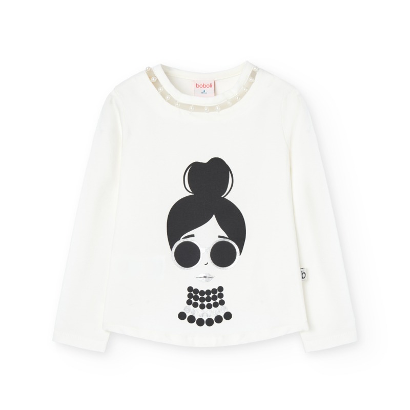 Camiseta de punto serigrafia niña boboli