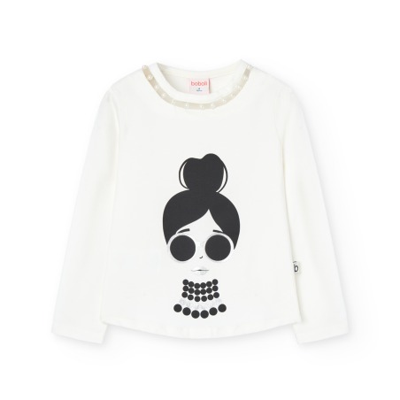 Camiseta de punto serigrafia niña boboli
