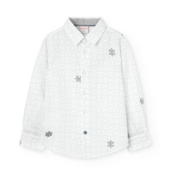 Camisa popelín estampado puzzle para niño Boboli