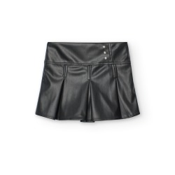 Falda-pantalón de polipiel...