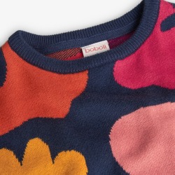 Jersey tricotosa estampado flores niña Boboli