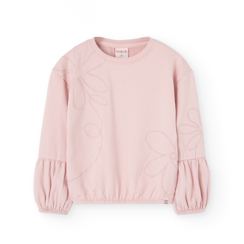 Sudadera de felpa con bordado niña Boboli