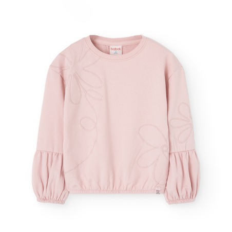 Sudadera de felpa con bordado niña Boboli