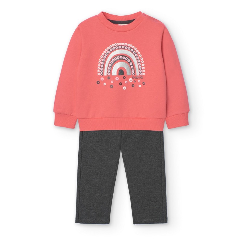 Chandal con sudadera felpa niña Boboli