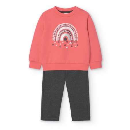 Chandal con sudadera felpa niña Boboli