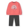 Chandal con sudadera felpa niña Boboli