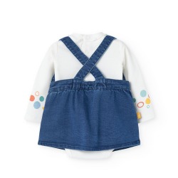 Pichi denim con body bebé niña Boboli