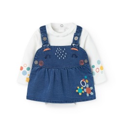 Pichi denim con body bebé...