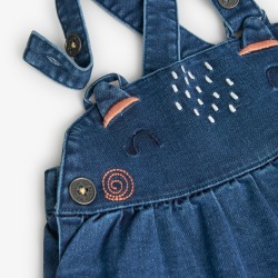 Pichi denim con body bebé niña Boboli