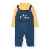 Peto denim con body bebé niño Boboli
