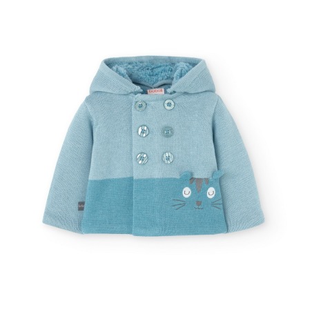 Chaqueta de tricotosa gatito bebé niño boboli