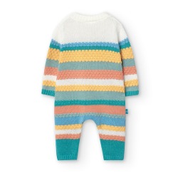 Pelele tricotosa rayas bebe boboli