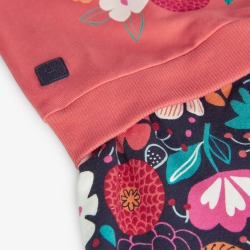 Vestido felpa estampado flores niña boboli