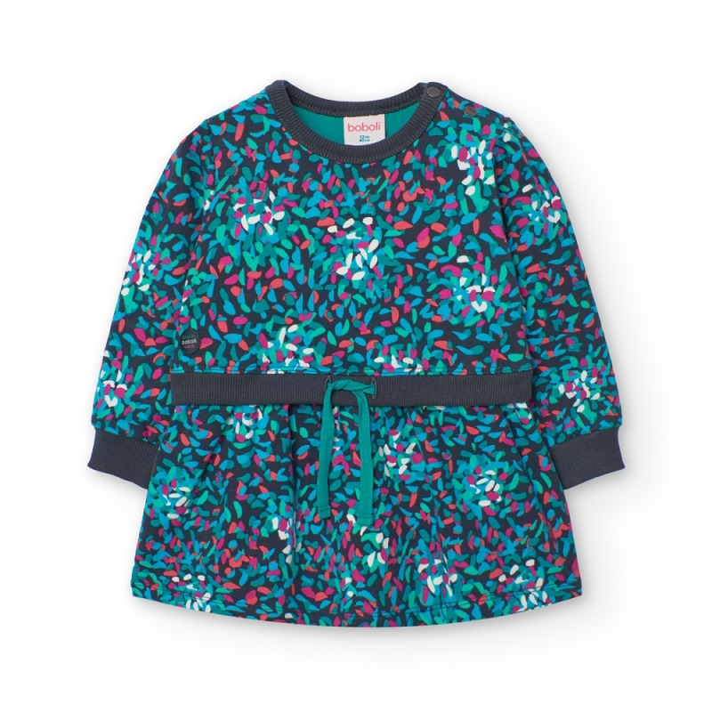Vestido felpa estampado niña boboli