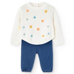 Conjunto jersey y denim...