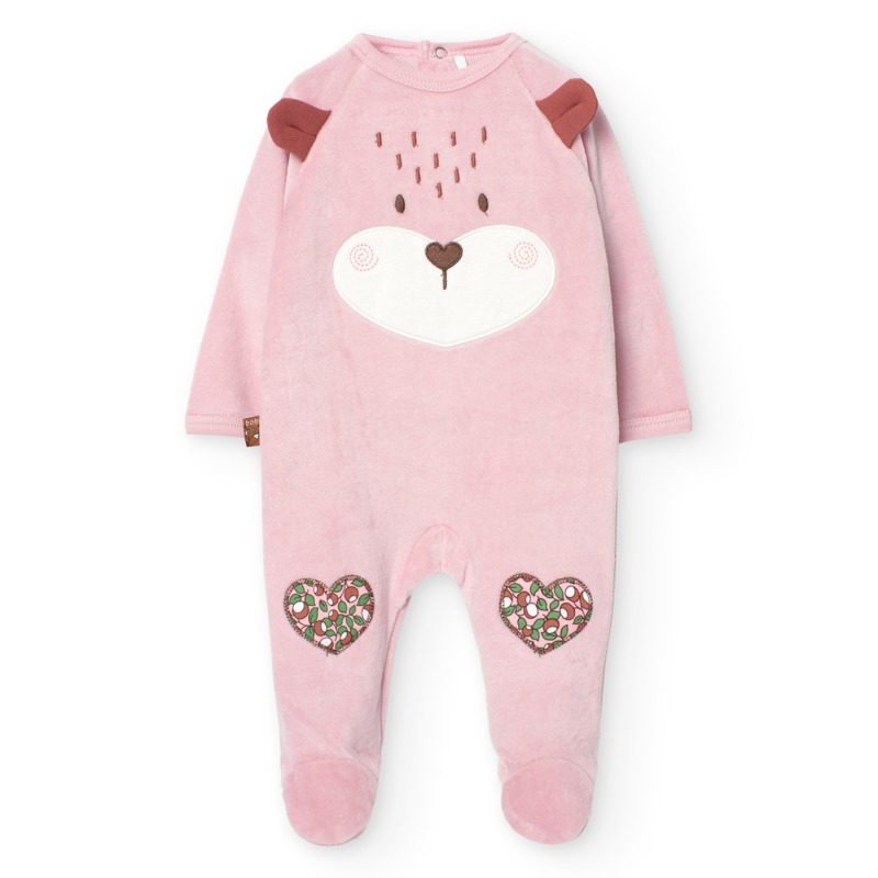 Pelele terciopelo bebe niña boboli
