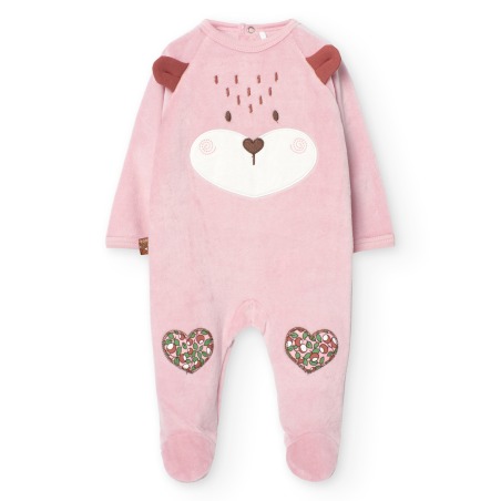 Pelele terciopelo bebe niña boboli